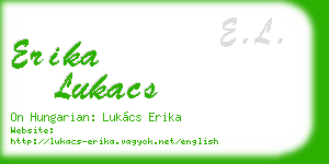erika lukacs business card